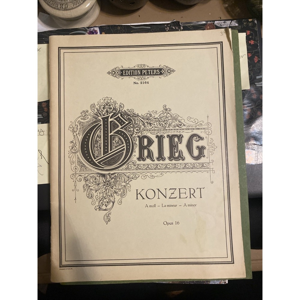 Grieg Konzert Concerto Piano Sheet Music A minor Opus 16 Very Good